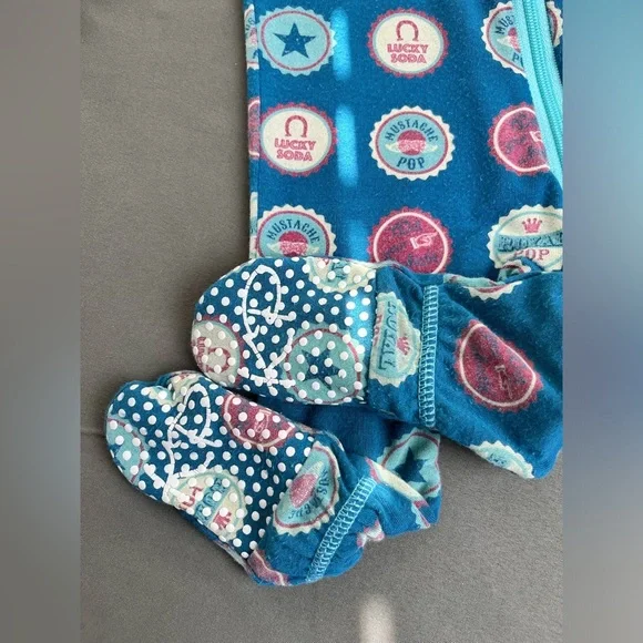 Kickee Pants Soda Pop Caps Footie Sz 0-3 Months - Picture 6 of 10